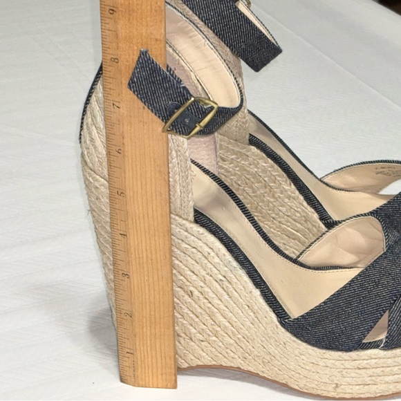 Vince Camuto Denim Espadrille Wedge Ankle Strap Sandals Size 8 - Picture 10 of 11